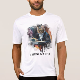 *~* AP91 Percussionist Coola Cat DRUMMER TUXEDO T Shirt