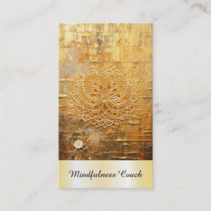 *~* AP92 QR Guldblomman av Life Reiki Yoga Sacred Visitkort