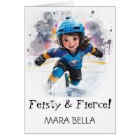 *~* AP94 Cute Hocky Girl 18 Personalize Birthday