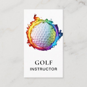 *~* AP94 Flammor Regnbågsfärgade QR Golfboll Visitkort