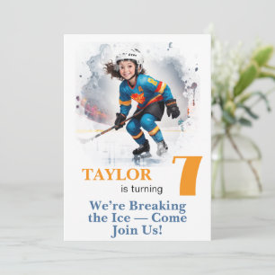 *~* AP94 k-9 DIY Söt Hockey Tjej Födelsedag Inbjudningar