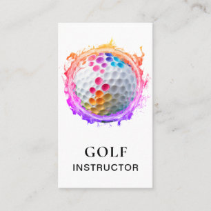 *~* AP94 QR Flames Regnbågsfärgad Golfboll Visitkort