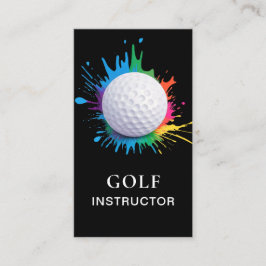 *~*  AP94  QR Rainbow Splash Bold Golf Ball  Visitkort