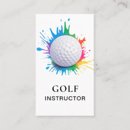 *~*  AP94  QR Rainbow Splash Golf Ball  Visitkort