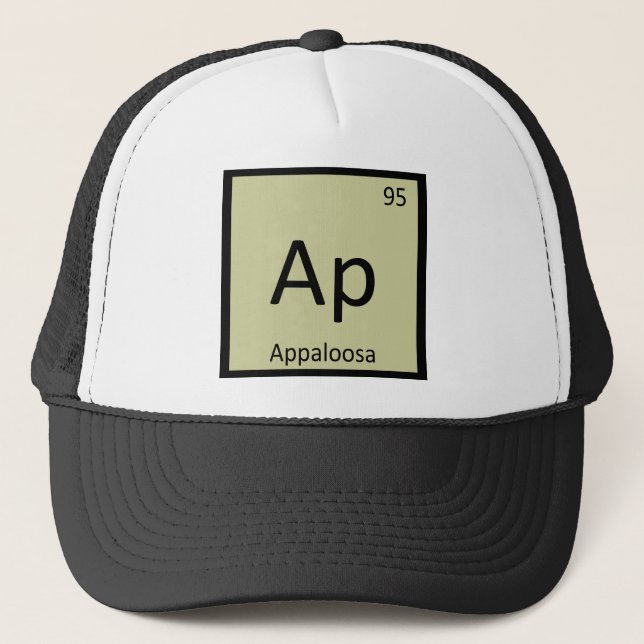 Ap - Appaloosa Häst Kemiskt Element Symbol Keps (Framsida)