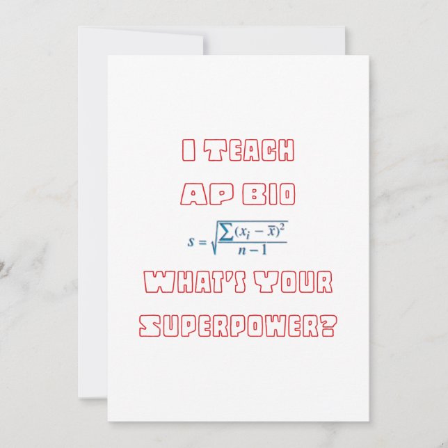AP Biologi Lärare Superkraft (Framsida)