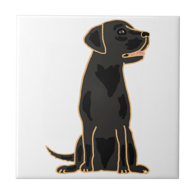 AP- Black Labrador Tile Kakelplatta (Framsidan)