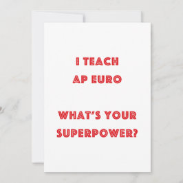 AP Euro-historielärare Superkraft