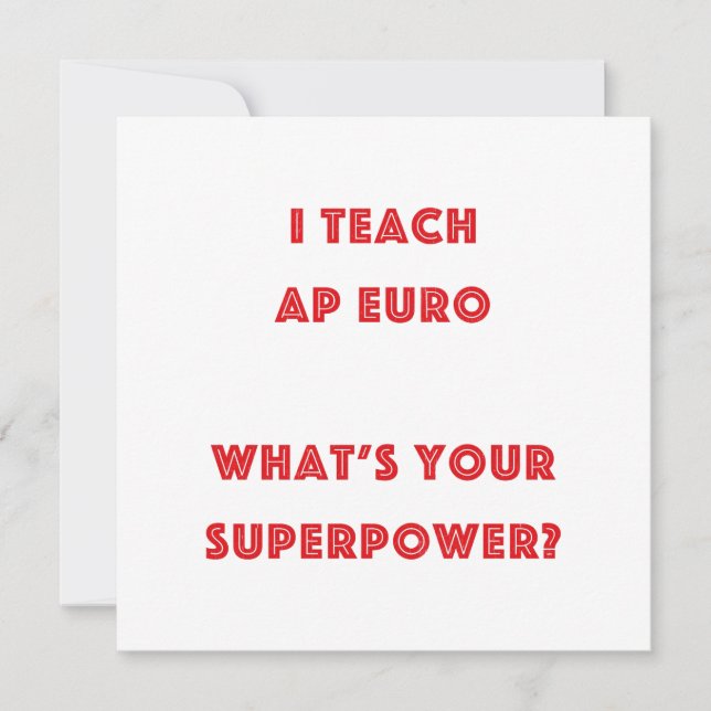 AP Eurohistorielärare Superkraft (Framsida)