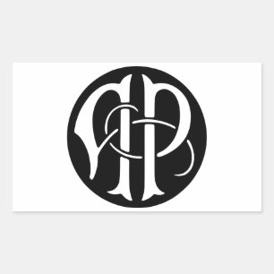 AP-monogram Rektangulärt Klistermärke