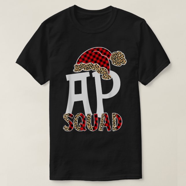 AP Squad Santa Hat Buffalo Play Leopard Funny T Shirt (Design framsida)
