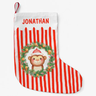 Apa Barn Barn Rolig Anpassat Namn Pojke Liten Julstrumpa