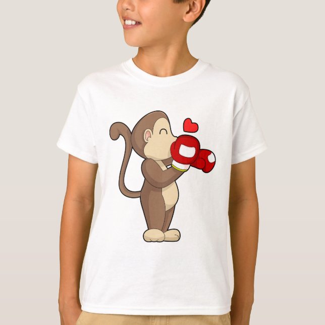 Apa Boxare Boxnings Handskor Boxning T Shirt (Framsida)