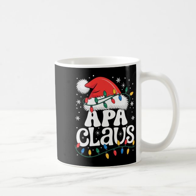 Apa Claus Funny Xmas Christmas Grandma Holiday Sty Kaffemugg (Höger)