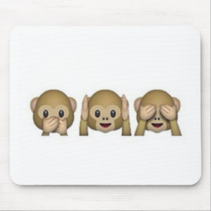 Apa-Emoji - skratta den roliga apatecknaden Musmatta