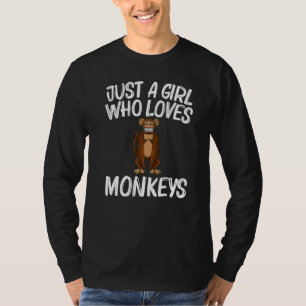 Apa för flickor barn primat djur apa t shirt