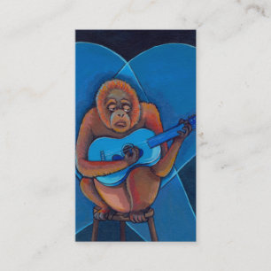 Apa för orangutan för gitarrist för deppighet f visitkort