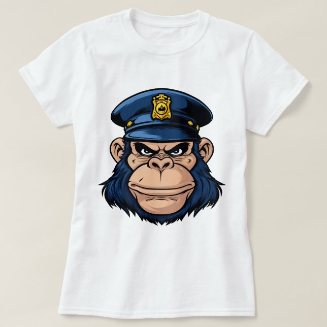 Apa för polis t shirt (Design framsida)