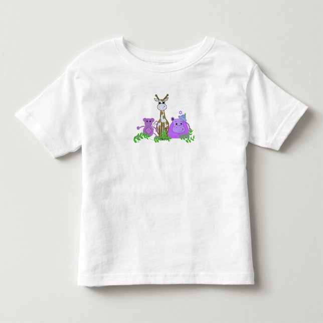 Apa, Giraff och Flodhäst Tee (Framsida)