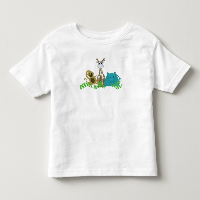 Apa, Giraff och Flodhäst Tee Shirt (Framsida)