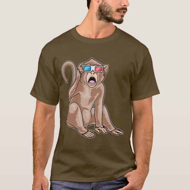 Apa Glasögon T Shirt (Framsida)