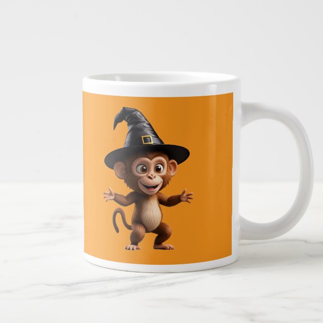 Apa Häxa Trollkarl Jumbo Mugg (Höger)