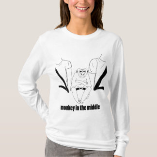 Apa i den mellersta T-tröja T-shirt