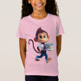 Apa i en vit skjorta och slips, Grattis på födelse T Shirt