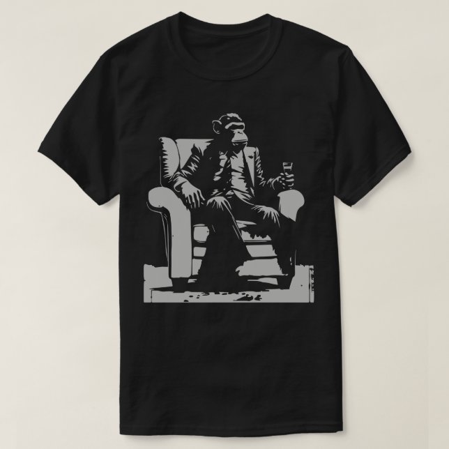 apa i fåtöljen t shirt (Design framsida)