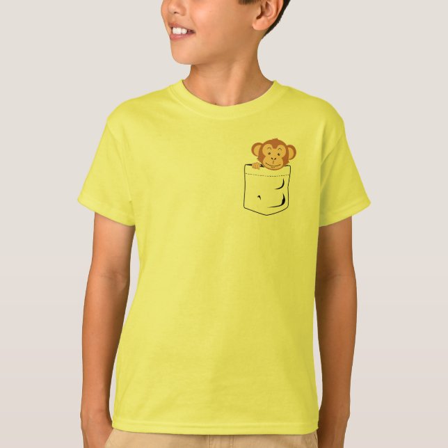 Apa i fickan t-shirt (Framsida)