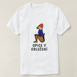 apa i kläder på tjeckiska t shirt