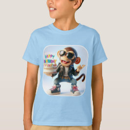 Apa i läderjacka, Grattis på födelsedagen, av Na T Shirt