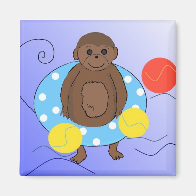 Apa i poolen magnet (Framsidan)