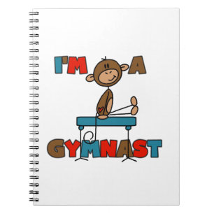 Apa jag är gymnast anteckningsbok med spiral