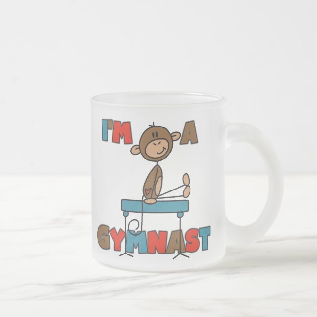 Apa jag är gymnast frostad glasmugg (Höger)