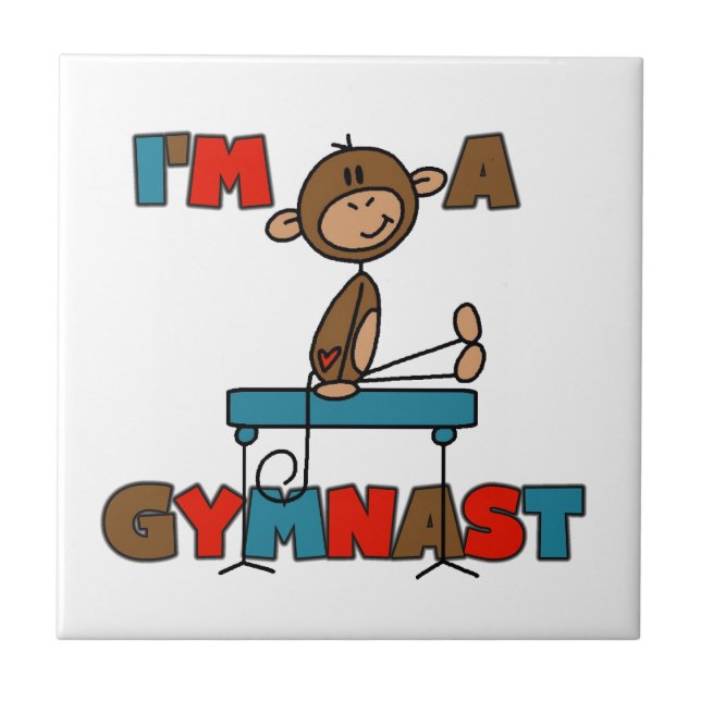 Apa jag är gymnast kakelplatta (Framsidan)