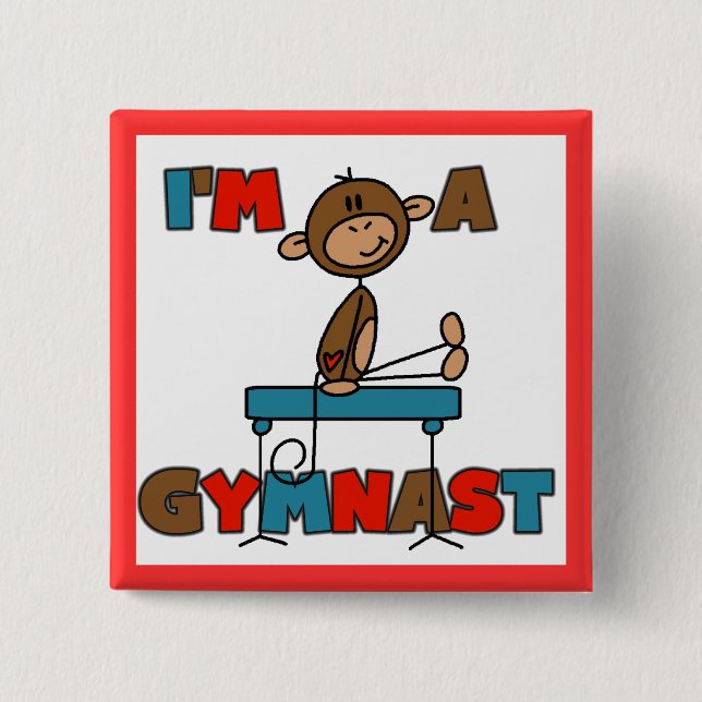 Apa jag är gymnast knapp (Framsida)