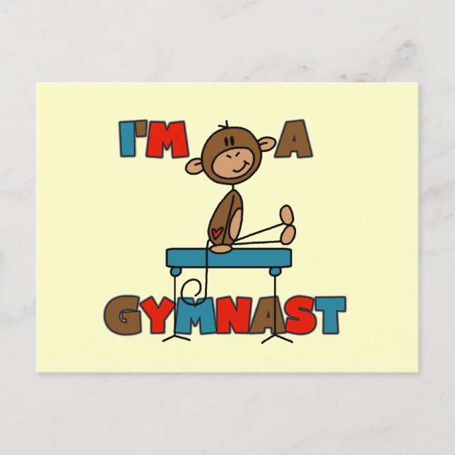 Apa jag är gymnast vykort (Framsida)
