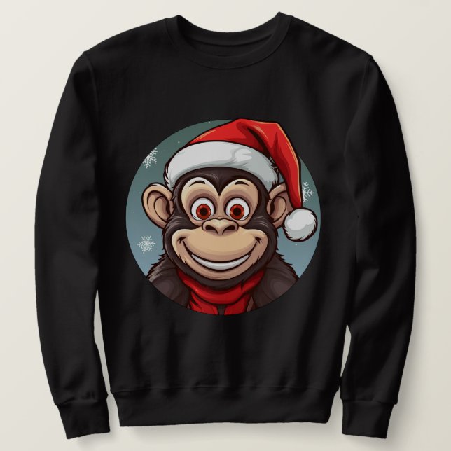 Apa jul lång ärmad tröja (Design framsida)