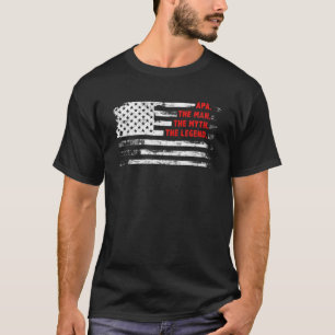 Apa Man Myth Legend American USA flagga Far's T Shirt