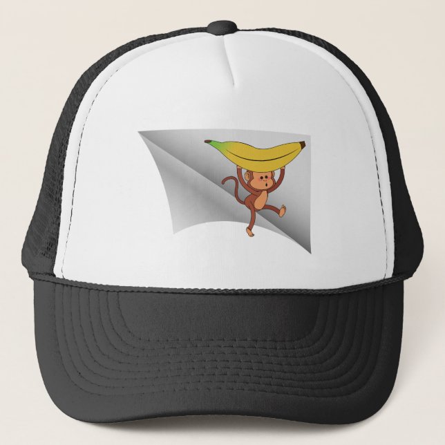 apa med banan under plåstret keps (Framsida)