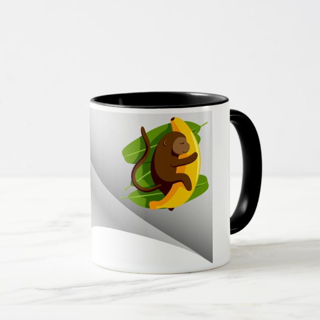 apa med banan under plåstret mugg (Framsida höger)