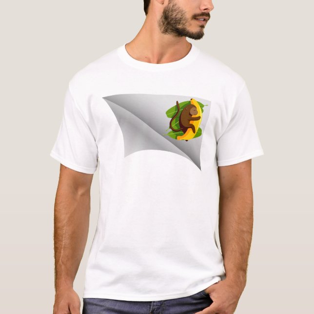 apa med banan under plåstret t shirt (Framsida)