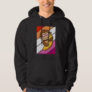 Apa med bananpride lesbisk flagga Hbtq stolt Hoodie