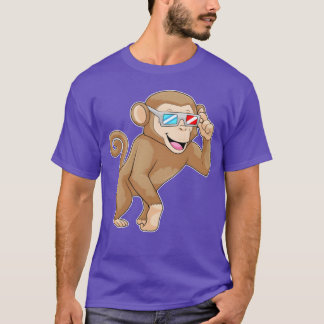 Apa med glasögon rolig djurvän t shirt