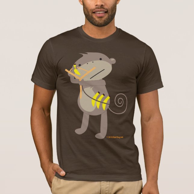 Apa med Slingshotskjortan Tee (Framsida)