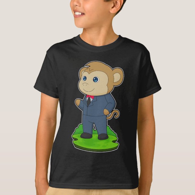 Apa Monkey Groom Bröllopskostym T Shirt (Framsida)
