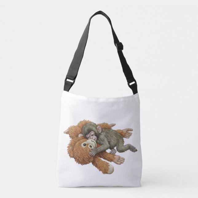 Apa Monkey Punch, Babyapa Orangutang Knuff Axelväska (Framsida)