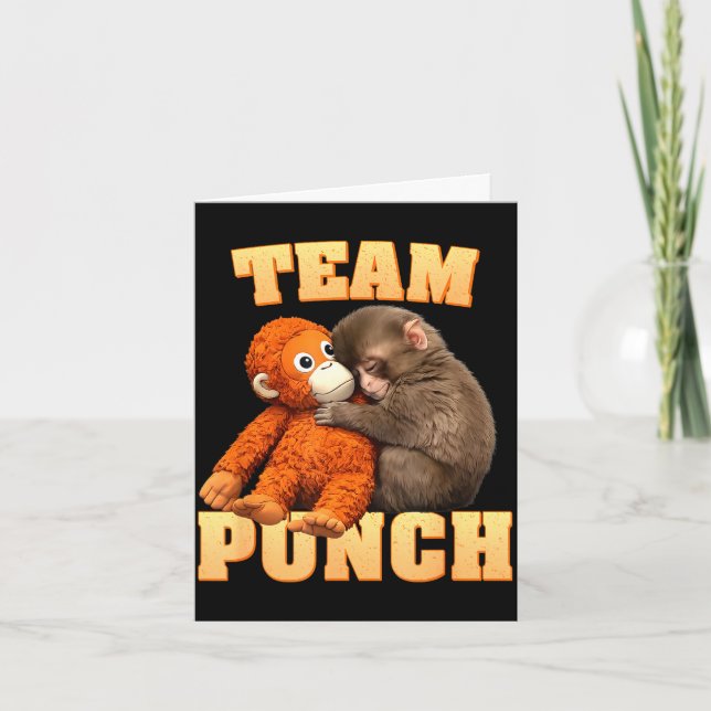 Apa monkey team punch kort (Framsida)