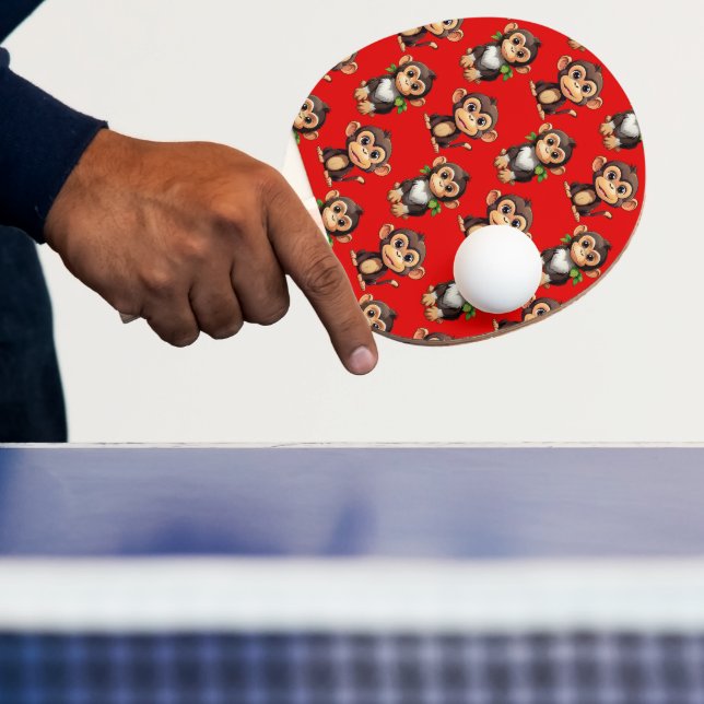 Apa Mönsterdesign Röd Pingisracket (Insitu)